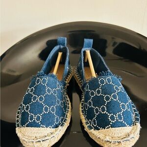 Rogue Blue Espadrilles with White Pattern